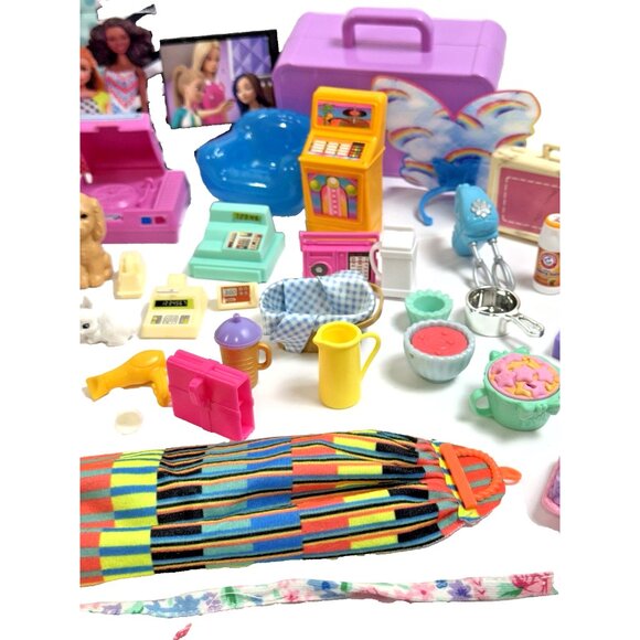 Barbie Doll Accessories Kitchen Food Brushes Shoes Purses Pets - Approx 125 pcs - Picture 3 of 6